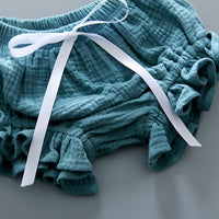 Load image into Gallery viewer, 2 Pieces Set Baby Girls Solid Color Tank Tops And Bow Shorts Wholesale 220317120
