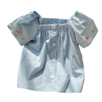 Load image into Gallery viewer, Baby Kid Girls Cartoon Embroidered Tops Wholesale 220317145
