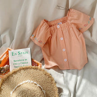 Load image into Gallery viewer, Baby Kid Girls Cartoon Embroidered Tops Wholesale 220317145
