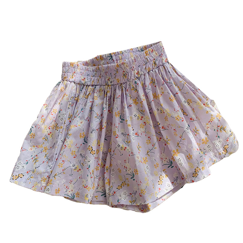 Baby Kid Girls Flower Print Shorts Wholesale 220317146