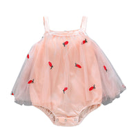 Load image into Gallery viewer, Baby Girls Fruit Lace Embroidered Rompers Wholesale 220317157
