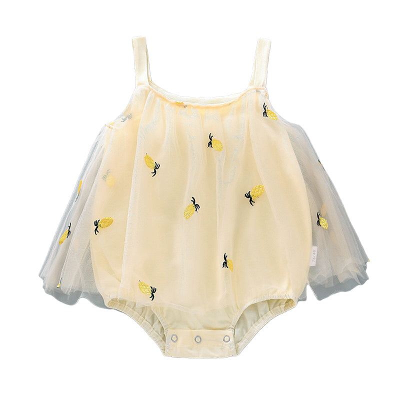 Baby Girls Fruit Lace Embroidered Rompers Wholesale 220317157