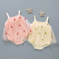 Load image into Gallery viewer, Baby Girls Fruit Lace Embroidered Rompers Wholesale 220317157
