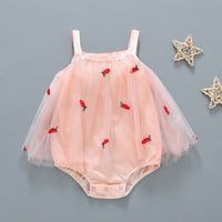Load image into Gallery viewer, Baby Girls Fruit Lace Embroidered Rompers Wholesale 220317157
