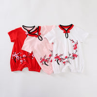 Load image into Gallery viewer, Baby Girls Flower Print Jumpsuits Wholesale 22031717
