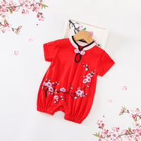 Load image into Gallery viewer, Baby Girls Flower Print Jumpsuits Wholesale 22031717
