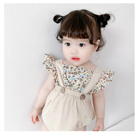 Load image into Gallery viewer, Baby Girls Flower Print Rompers Wholesale 220317194
