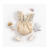 Load image into Gallery viewer, Baby Girls Flower Print Rompers Wholesale 220317194
