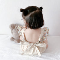 Load image into Gallery viewer, Baby Girls Flower Print Rompers Wholesale 220317194
