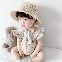 Load image into Gallery viewer, Baby Girls Flower Print Rompers Wholesale 220317194
