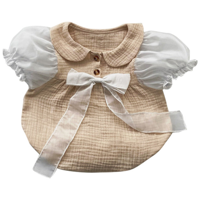 Baby Girls Bow Rompers Wholesale 220317227