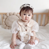 Load image into Gallery viewer, Baby Girls Bow Rompers Wholesale 220317227
