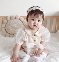 Load image into Gallery viewer, Baby Girls Bow Rompers Wholesale 220317227
