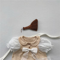 Load image into Gallery viewer, Baby Girls Bow Rompers Wholesale 220317227

