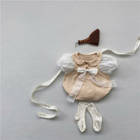 Load image into Gallery viewer, Baby Girls Bow Rompers Wholesale 220317227
