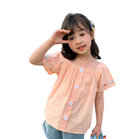 Load image into Gallery viewer, Baby Kid Girls Cartoon Embroidered Tops Wholesale 22031728

