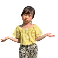 Load image into Gallery viewer, Baby Kid Girls Cartoon Embroidered Tops Wholesale 22031728
