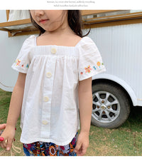 Load image into Gallery viewer, Baby Kid Girls Cartoon Embroidered Tops Wholesale 22031728
