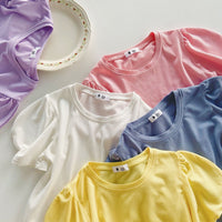 Load image into Gallery viewer, Baby Kid Girls Solid Color Tops Wholesale 220317336
