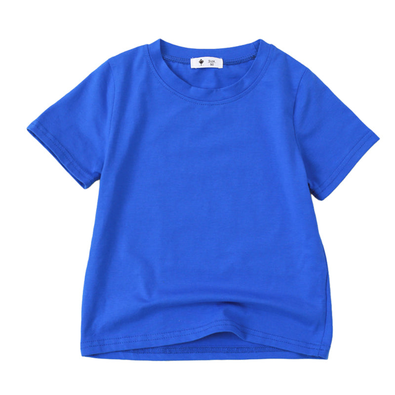 Baby Kid Unisex Solid Color T-Shirts Wholesale 038712032