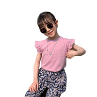 Load image into Gallery viewer, Girls Solid Color Tops Wholesale 220317375
