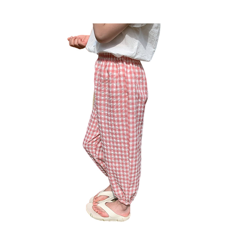 Baby Kid Unisex Checked Pants Wholesale 220317428