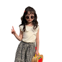 Load image into Gallery viewer, Baby Kid Girls Solid Color Crochet T-Shirts Wholesale 220317447
