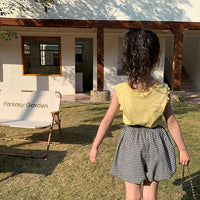 Load image into Gallery viewer, Baby Kid Girls Solid Color Crochet T-Shirts Wholesale 220317447
