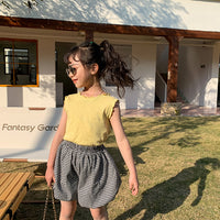 Load image into Gallery viewer, Baby Kid Girls Solid Color Crochet T-Shirts Wholesale 220317447
