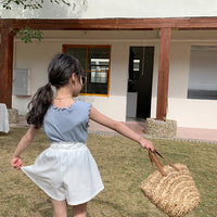 Load image into Gallery viewer, Baby Kid Girls Solid Color Crochet T-Shirts Wholesale 220317447
