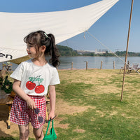 Load image into Gallery viewer, Baby Kid Girls Letters Fruit Animals Expression Print T-Shirts Wholesale 220317449
