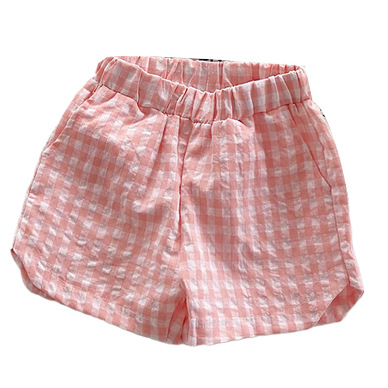 Baby Kid Unisex Checked Shorts Wholesale 220317555