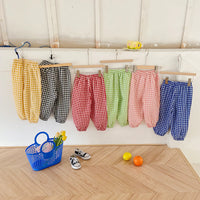 Load image into Gallery viewer, Baby Kid Girls Boys Checked Pants Wholesale 220317584
