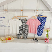 Load image into Gallery viewer, Baby Kid Girls Boys Checked Pants Wholesale 220317584
