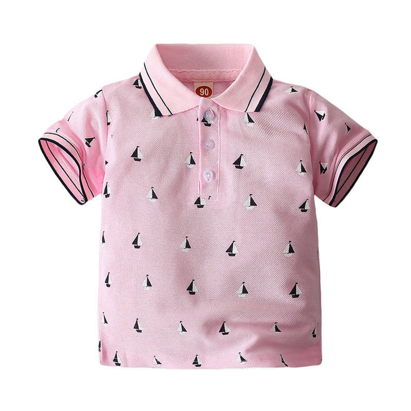 Baby Kid Boys Print Polo Shirts Wholesale 220317599