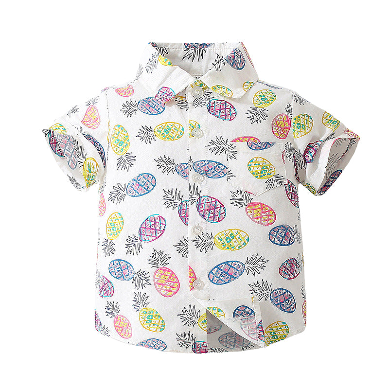 Baby Kid Boys Fruit Print Shirts Wholesale 220317600