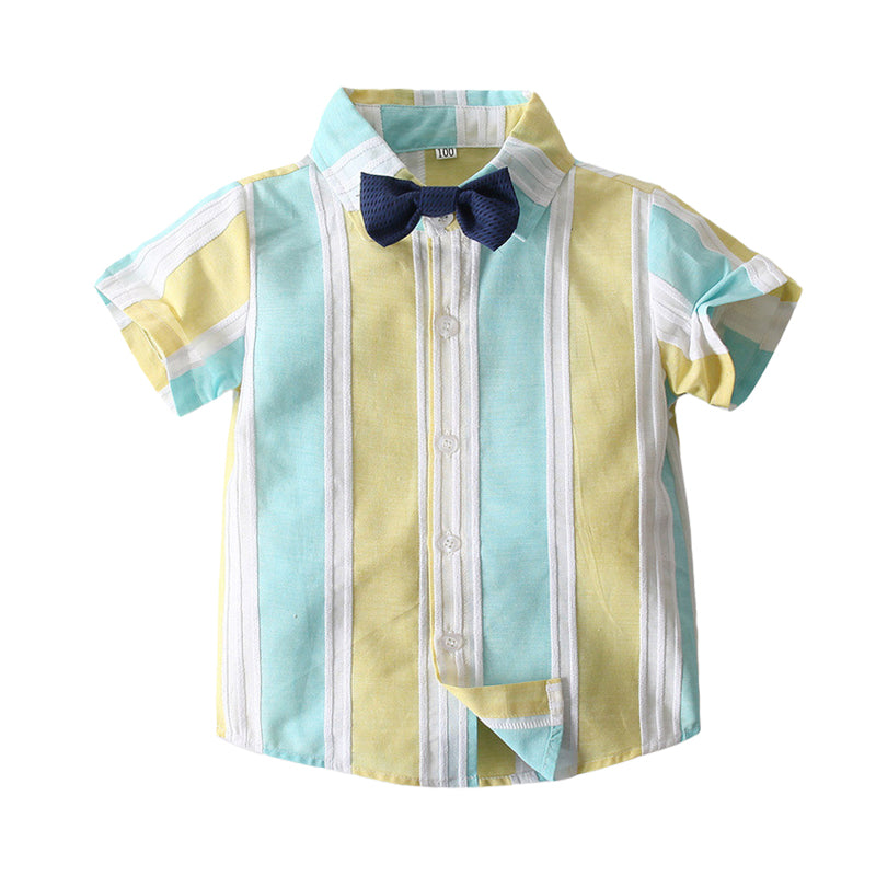 Baby Kid Boys Striped Shirts Wholesale 220317608