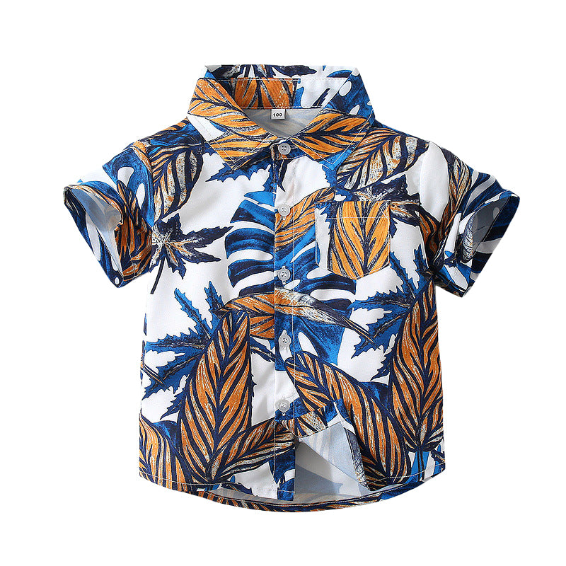Baby Kid Boys Tropical print Shirts Wholesale 220317614