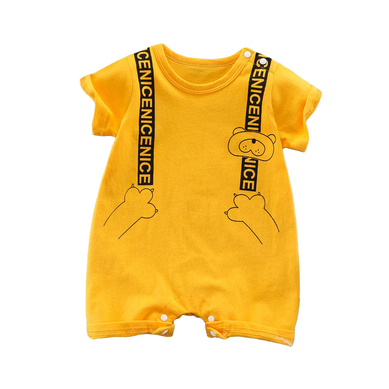 Baby Boys Letters Cartoon Jumpsuits Wholesale 22031790