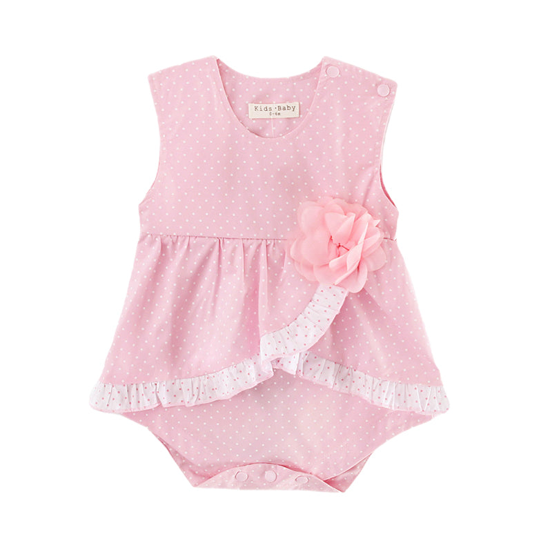 Baby Girls Flower Polka dots Rompers Wholesale 22032203