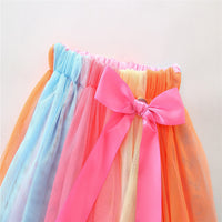 Load image into Gallery viewer, 2 Pieces Set Baby Kid Girls Birthday Letters Tops Rainbow And Bow Skirts Wholesale 22032205
