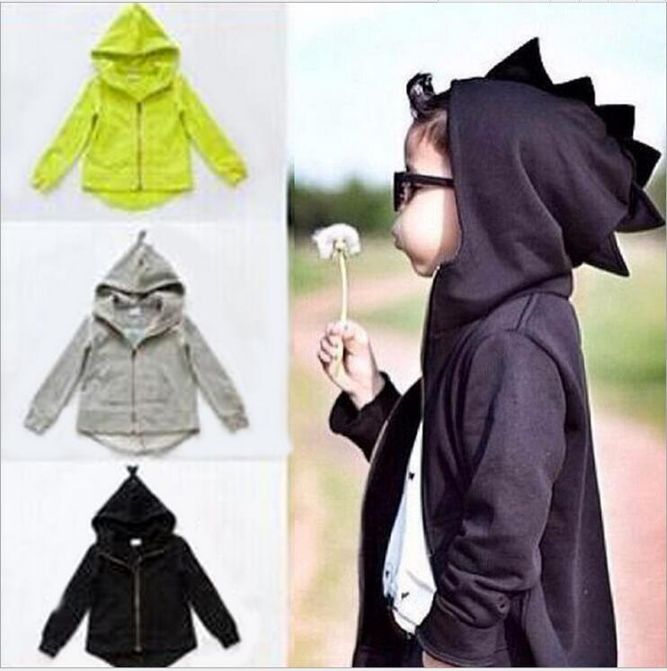 Baby Kid Unisex Solid Color Dinosaur Jackets Outwears Wholesale 22032206