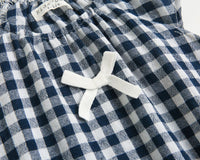 Load image into Gallery viewer, Baby Kid Girls Checked Bow Print Rompers Wholesale 220322101
