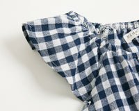 Load image into Gallery viewer, Baby Kid Girls Checked Bow Print Rompers Wholesale 220322101

