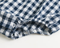 Load image into Gallery viewer, Baby Kid Girls Checked Bow Print Rompers Wholesale 220322101
