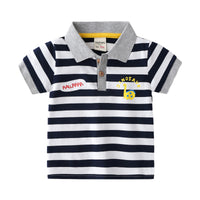 Load image into Gallery viewer, Baby Kid Boys Striped Dinosaur Polo Shirts Wholesale 220322111
