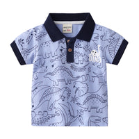 Load image into Gallery viewer, Baby Kid Boys Striped Dinosaur Polo Shirts Wholesale 220322111
