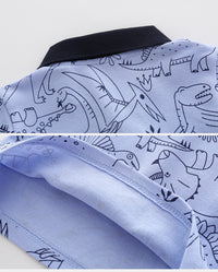 Load image into Gallery viewer, Baby Kid Boys Striped Dinosaur Polo Shirts Wholesale 220322111

