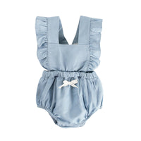 Load image into Gallery viewer, Baby Kid Unisex Solid Color Bow Rompers Wholesale 22032212
