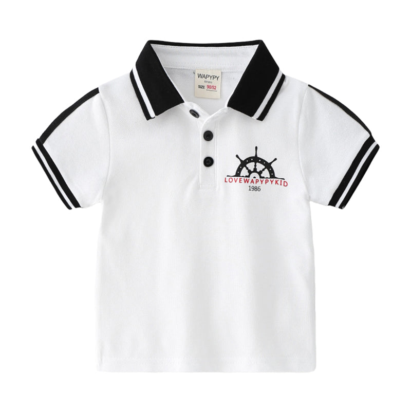 Baby Kid Boys Solid Color Polo Shirts Wholesale 220322143